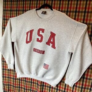 Vintage 90s PM Sports USA Oregon crewneck sweatshirt made in USA Olympics